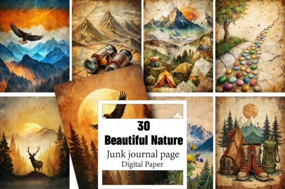 Download Beautiful Nature Junk Journal Pages - Nature junk journal pages Collection