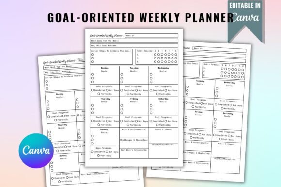 Download Goal-Oriented Weekly Planner - Weekly planner Collection