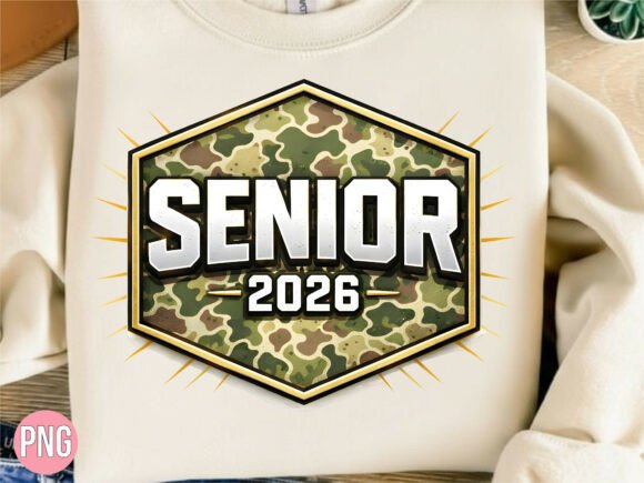 Download Camo Senior 2026 Graduation Badge PNG - Graduation badge Collection