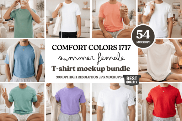 Download Comfort Colors 1717 TShirt Mockup Bundle - Premium Resources