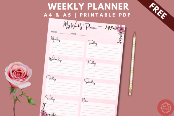 Download Free Weekly Planner Printable. - Weekly planner Collection