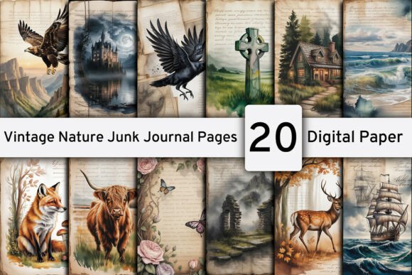Download Vintage Nature Junk Journal Pages - Nature junk journal pages Collection